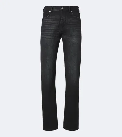 Fendi High Rise Wide Leg Denim Jeans In Black