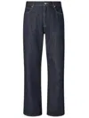 Fendi Straight Leg Denim Trousers With Five Pockets In Black