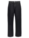 Fendi Denim Trousers With Straight Leg And Pockets In Multi