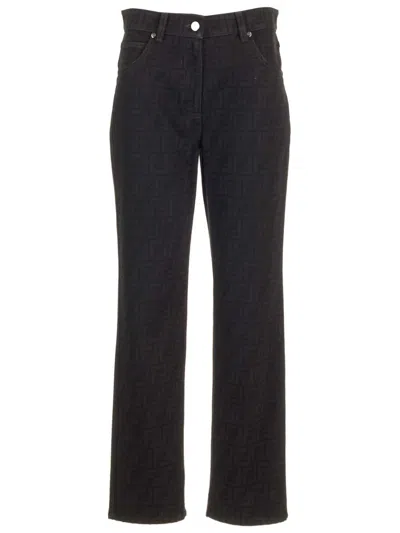 Fendi Straight Leg Jeans Black