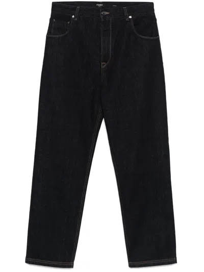 Fendi Long Jeans In Blue