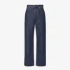 Fendi Textured Denim Jeans In Blue