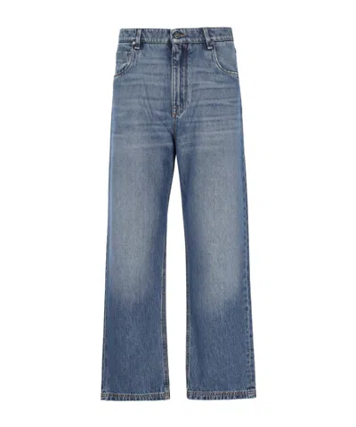 Fendi Straight Leg Jeans In Blue