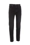Fendi Regular Jeans With Tailored Crease In Nero