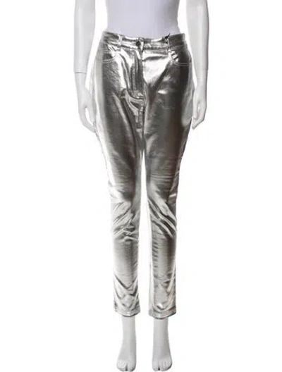 Pre-owned Fendi Straight Leg Pants In Blue