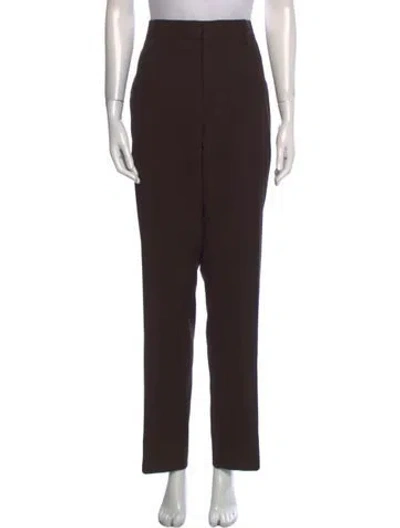 Pre-owned Fendi Straight Leg Pants In Brown