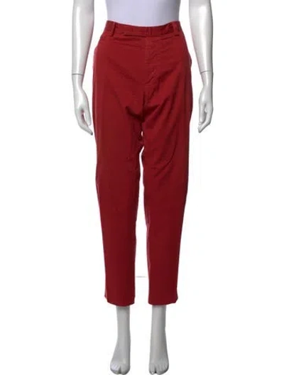 Pre-owned Fendi Straight Leg Pants In Red