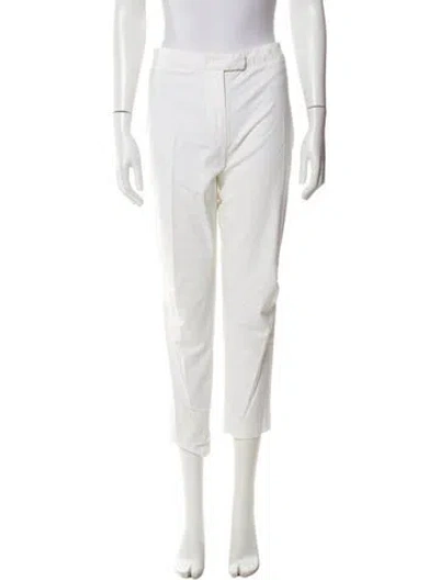 Pre-owned Fendi Straight Leg Pants In White