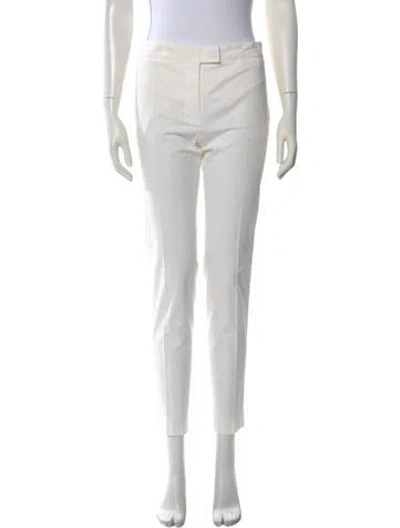 Pre-owned Fendi Straight Leg Pants In White