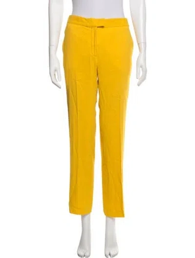 Pre-owned Fendi Straight Leg Pants In Yellow