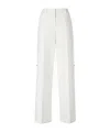 Fendi White Technical Canvas Straight-leg Trousers In White