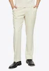 Fendi Straight-leg Tailored Pants In Neutral