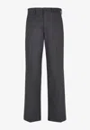Fendi Straight-leg Tailored Pants In Gray