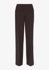 Fendi Wool Trousers In Purple