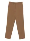 Fendi Men Beige Pants With Belt Loops And Ff Plaque On The Loop In Wool Woman In Brown
