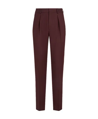 Fendi Straight-leg Trousers In Red