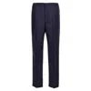 Fendi Blue Straight Pants In Wool Man