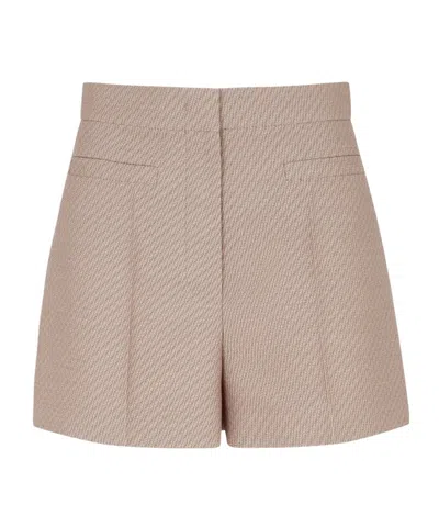 Fendi Straight Shorts In Nude