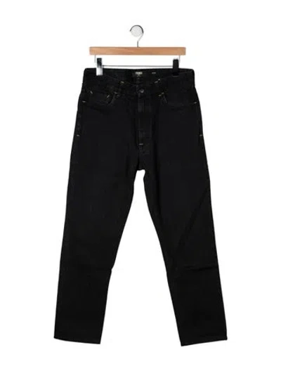 Pre-owned Fendi Straight-leg Jeans In Black