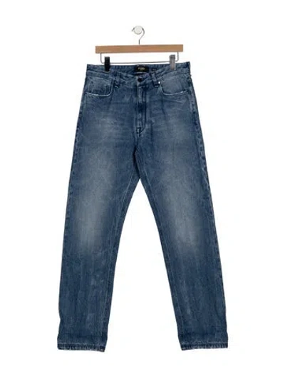 Pre-owned Fendi Straight-leg Jeans In Blue
