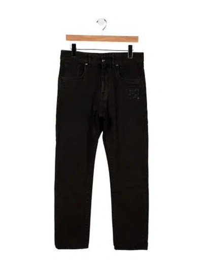 Pre-owned Fendi Straight-leg Jeans In Brown
