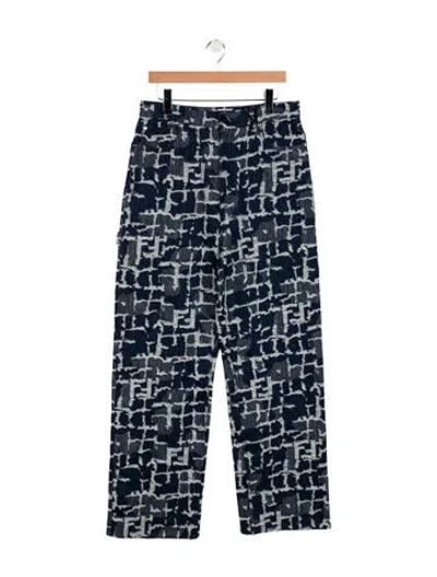 Pre-owned Fendi Straight-leg Jeans W/ Tags In Blue