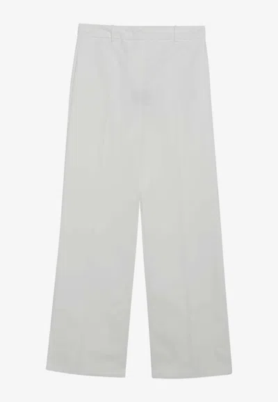 Fendi Straight-leg Tailored Pants In White