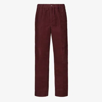 Fendi Straight-leg Trousers With Elasticated Waist In Red