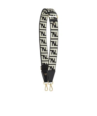 Fendi Strap You Color Ff Pattern Shoulder Straps In Black