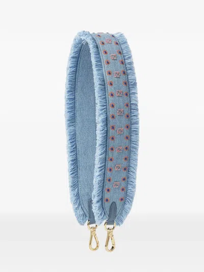 Fendi Strap You Embroidered Bag Strap In Orange