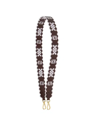 Fendi Strap You Embroidered Bag-strap In Brown
