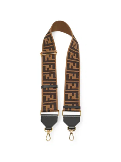 Pre-owned Fendi Strap You Zucca Canvas Shoulder Strap In Brown
