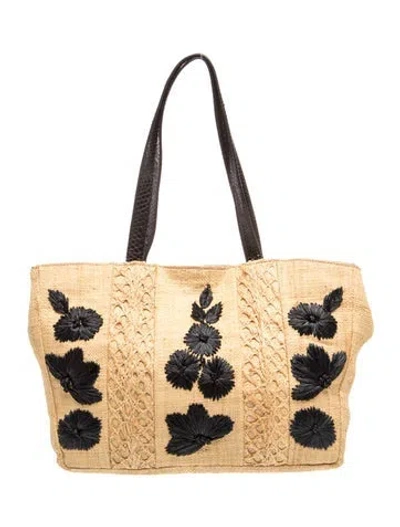 Pre-owned Fendi Straw Shoulder Bag In Neutral