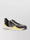 Fendi Streamline Leather Sneakers With Embossed Ff Print In Multi