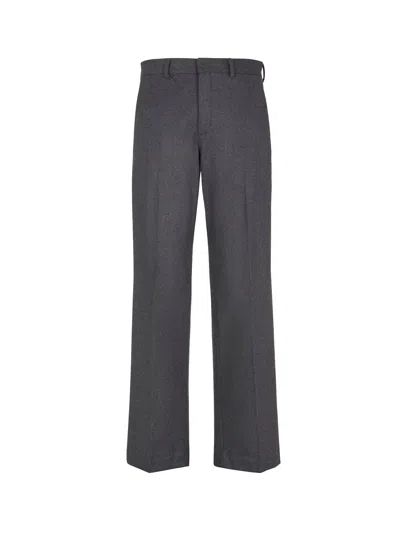 FENDI STRETCH CASHMERE TROUSER WITH LOGOED DETAIL