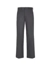 Fendi Stretch Cashmere Trouser With Logoed Detail In Grey
