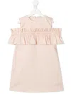 Fendi Stretch Dress With Open Shoulders In Pink