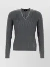Fendi Grey Wool Sweater In Gray