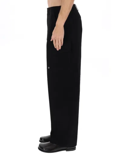 Fendi Stretch-cotton Cargo Pants In Black