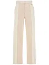 Fendi Women Two-tone Denim Jeans In White