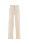 Fendi Women Two-tone Denim Jeans In White