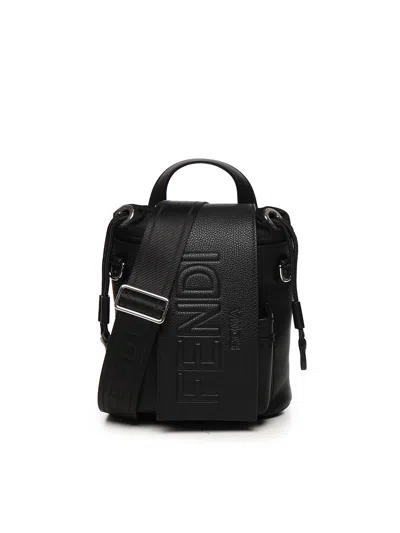 Fendi Strike Mini Backpack In Black
