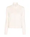 Fendi Logo-tape Zip-up Sweatshirt In White