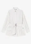 Fendi Sophisticated Blouson Jacket Size 38 In White