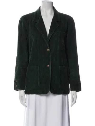 Pre-owned Fendi Striped Blazer In Green
