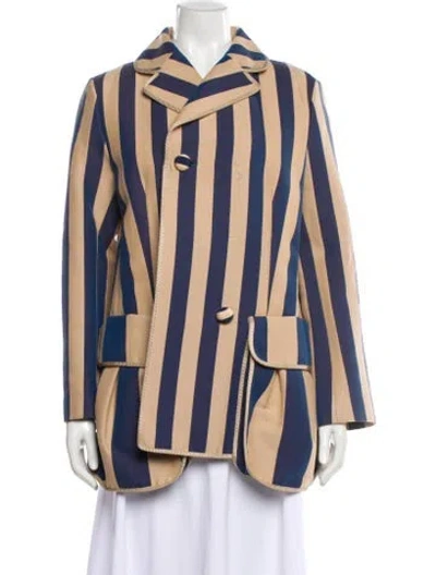 Pre-owned Fendi Striped Blazer In Neutral