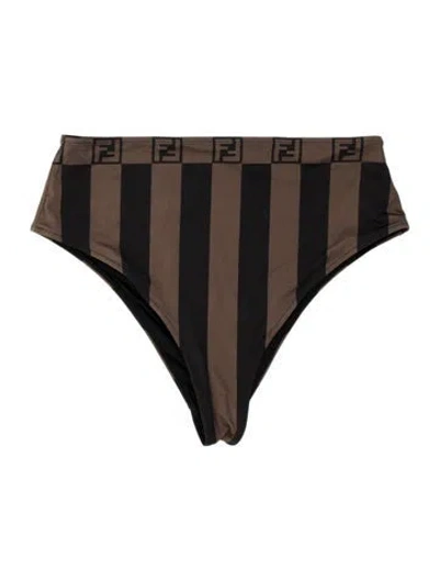 Pre-owned Fendi Striped Bottoms In Brown