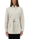Fendi Sophisticated Blouson Jacket Size 38 In Neutral