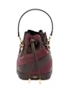 Fendi Mon Tresor Mini Sac En Cuir Et Daim Avec Tressage Bicolore In Red