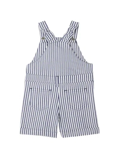 Fendi Babies' Striped Dungarees In White